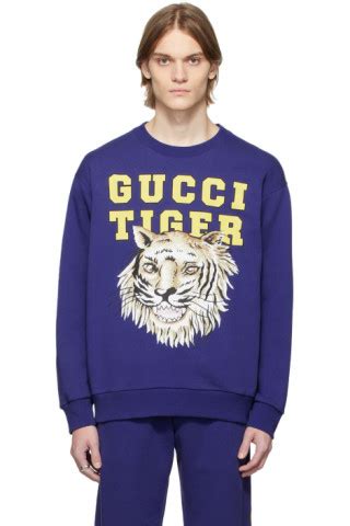 sweatshirt gucci tiger|Blue Lunar New Year 'Gucci Tiger' Sweatshirt .